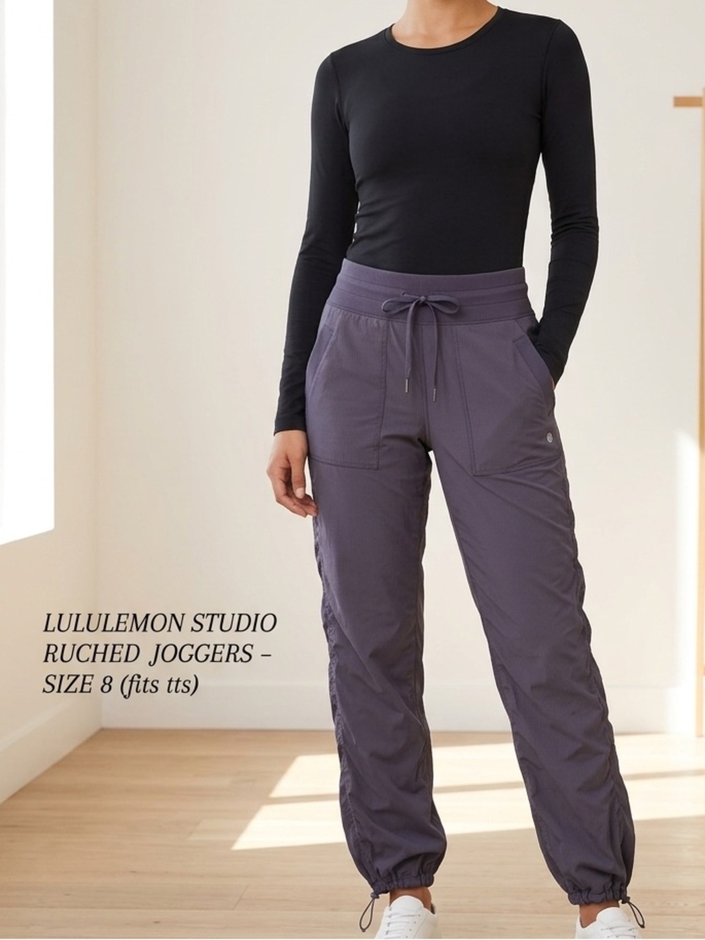 lululemon athletica parachute pants women’s Dark Navy Drawstring Joggers size 8